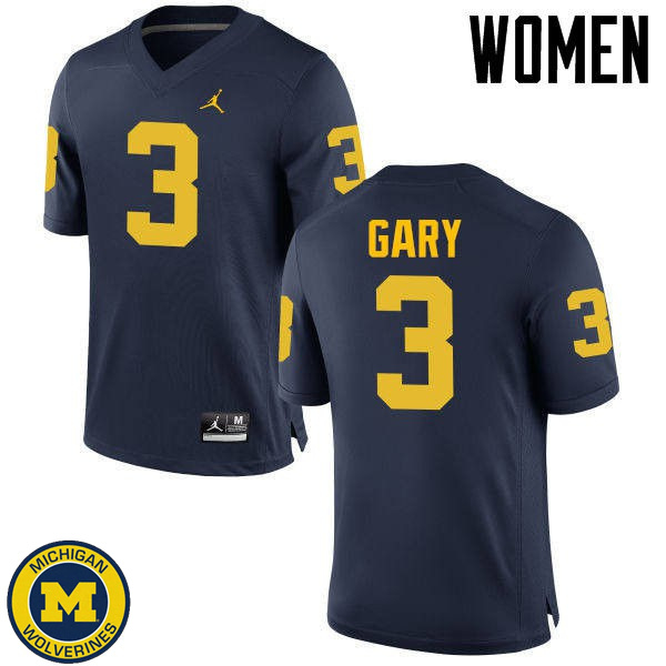 Women Michigan Wolverines #3 Rashan Gary Navy High School Jersey